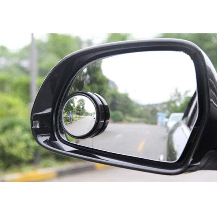 Wide Angle Car Blind Spot Mirror - 5cm Diameter, Black