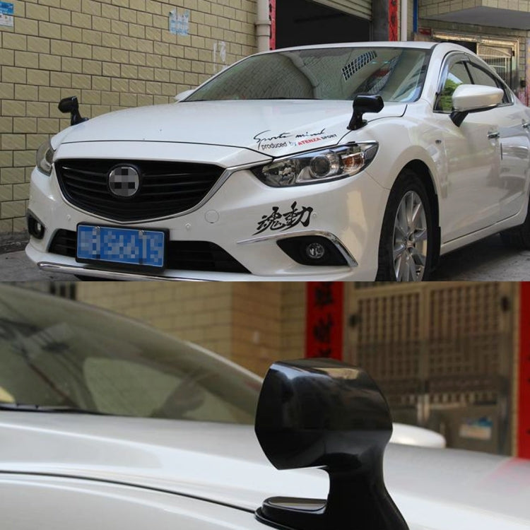360° Rotatable Left Side Assistant Car Mirror - Black/Silver