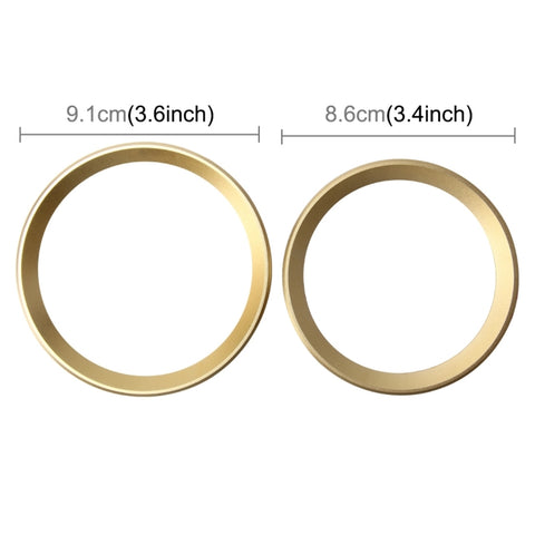 2 pièces/ensemble en lega di zinco volante decorazione anello adesivo logo modifica styling auto auto logo anteriore anello decorazione copertura posteriore rivestimento cappuccio emblèmea anelli pour BMW Serie 3, pour BMW Série 3
