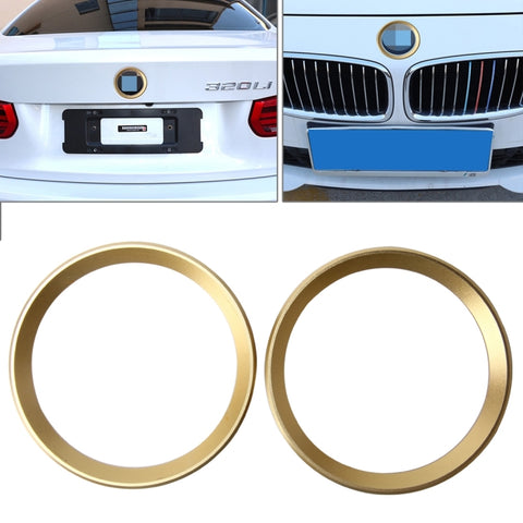 2 Pezzi Logo Auto Cerchio Decorativo Anello Decorativo Volante Adesivo Logo Modifica Stile Auto Auto Logo Anteriore Anello Decorazione Copertura Posteriore Trim Anelli Emblema Cofano per BMW Serie 5, For BMW 5 Series - Novalix Store