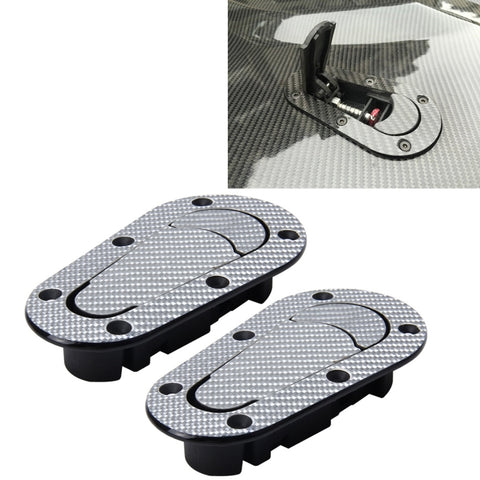 Une copie de serratura pour la couverture en fibre de carbone pour auto, serratura pour cofano modifié, serratura pour copertura generale pour auto da corsa, gris carbone, (noir), avec clés (carbone)