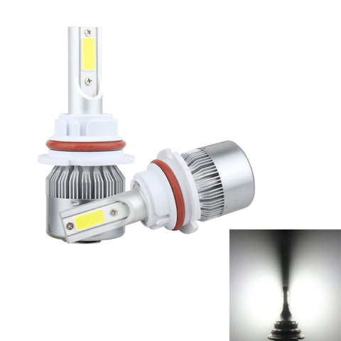 2 PZ 9007 18W 1800 LM 6000K IP68 Casnbus Faro LED per auto a corrente costante con 2 lampade COB, DC 9-36V, 9007 - Novalix Store