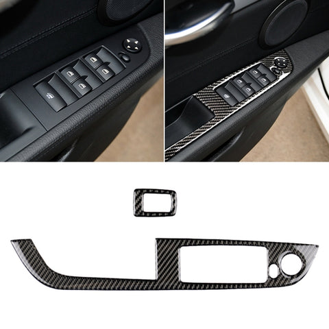 Pannello per ascensore per finestrino in fibra di carbonio per auto senza chiave pieghevole Adesivo decorativo in tinta unita per BMW Z4 2009-2015, adatto per la guida a sinistra, Window Lift Panel Sticker(Solid Color)
