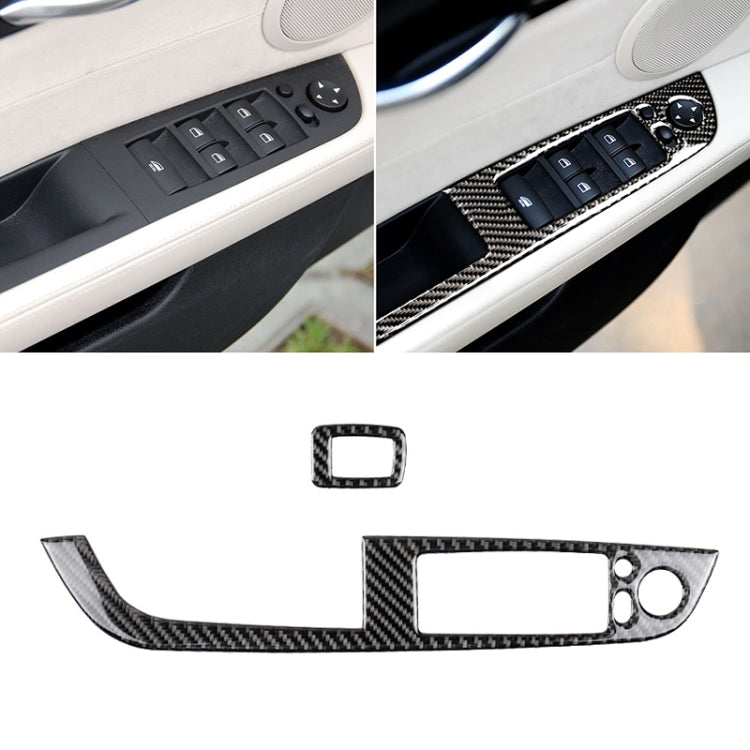 Car Carbon Fiber Window Lift Panel With Folding Key Soild Decorative Sticker for Left Drive BMW Z4  2009-2015                                           ...