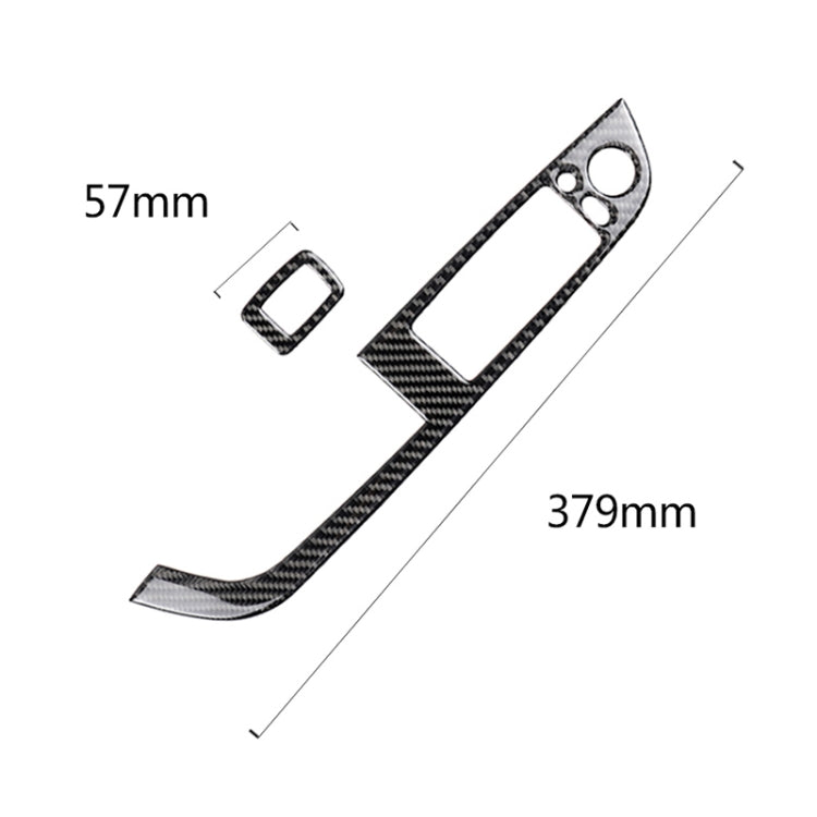 Car Carbon Fiber Window Lift Panel With Folding Key Soild Decorative Sticker for Left Drive BMW Z4  2009-2015                                           ...