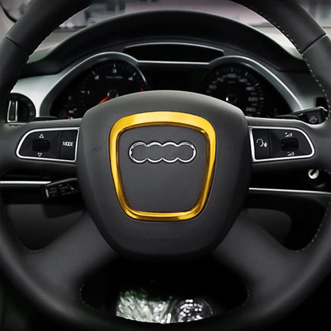 Decorazione adesiva per rivestimento decorativo dell'anello decorativo del volante per auto per Audi