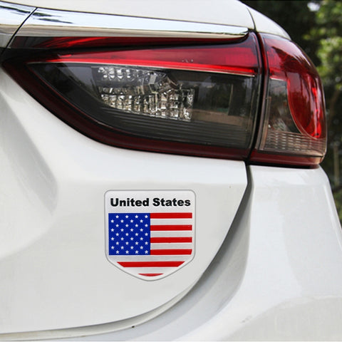 Adesivo decorativo casuale a forma di semicerchio con motivo bandiera USA per auto, USA Flag Semicircle Shape