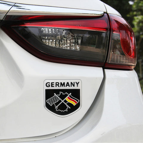 Adesivo decorativo casuale con motivo bandiera tedesca per auto, German Flag Shape