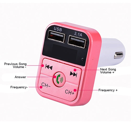 B2 Dual USB Bluetooth FM Transmitter for Car - Hands-Free