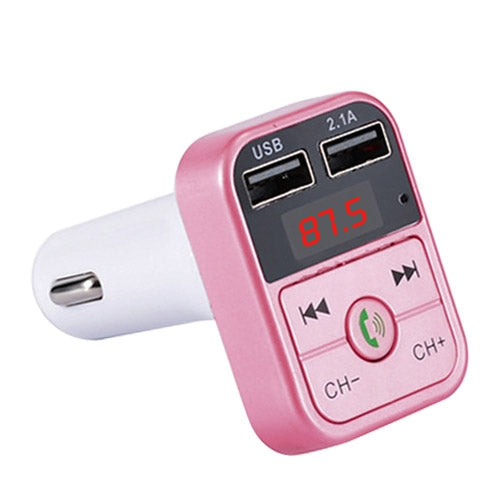 b2-dual-usb-ricarica-trasmettitore-fm-bluetooth-kit-per-auto-lettore-musicale-mp3-supporto-per-chiamate-in-vivavoce-scheda-tf-e-disco-u-b2-black-b2-pink-b2-gold-b2-rose-gold-b2-silver - immagine 1