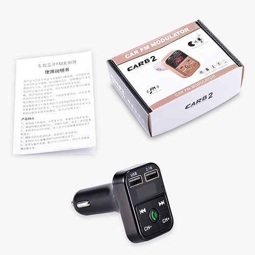 B2 Dual USB Bluetooth FM Transmitter for Car - Hands-Free