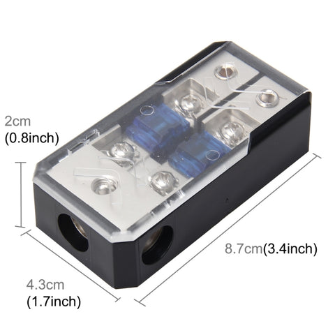 Portafusibile pour auto stéréo pour auto Assicurazione 60A Portafusibile pour auto audio 1 en 2 modi Portafusibile pour auto par auto Portafusibile a lama pour audio par auto, 1 en 2 voies