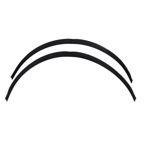 2 pezzi 54 cm adesivi per auto in gomma grandi strisce ad arco tondo universali parafanghi ruota sopracciglio decalcomania adesivo sopracciglio coperture per auto strisce nere ad arco tondo a strisce, 75 x 2cm, 45 x 2cm