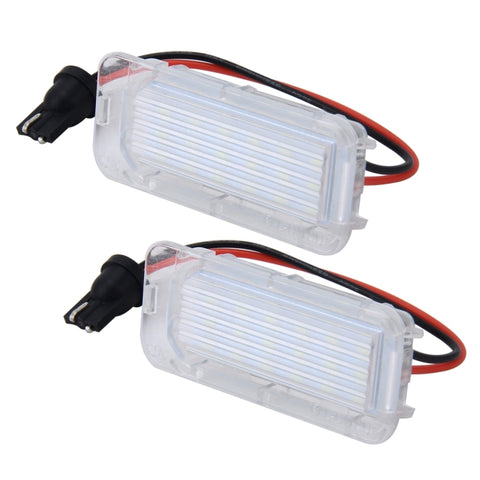 Luce targa da 2 pezzi con 18 lampade SMD-3528 per Ford, 2W 120LM, 6000K, DC12V (luce bianca), For Ford