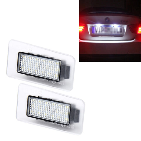 Luce targa a LED de 2 pezzi con 18 lampade SMD-3528 pour Hyundai, 2W 120LM, 6000K, DC12V (luce bianca), pour Hyundai