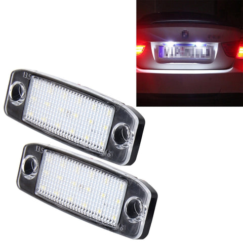 Luce targa a LED da 2 pezzi con 18 lampade SMD-3528 per Hyundai Sonata, 2W 120LM, 6000K, DC12V (luce bianca), For Hyundai Sonata