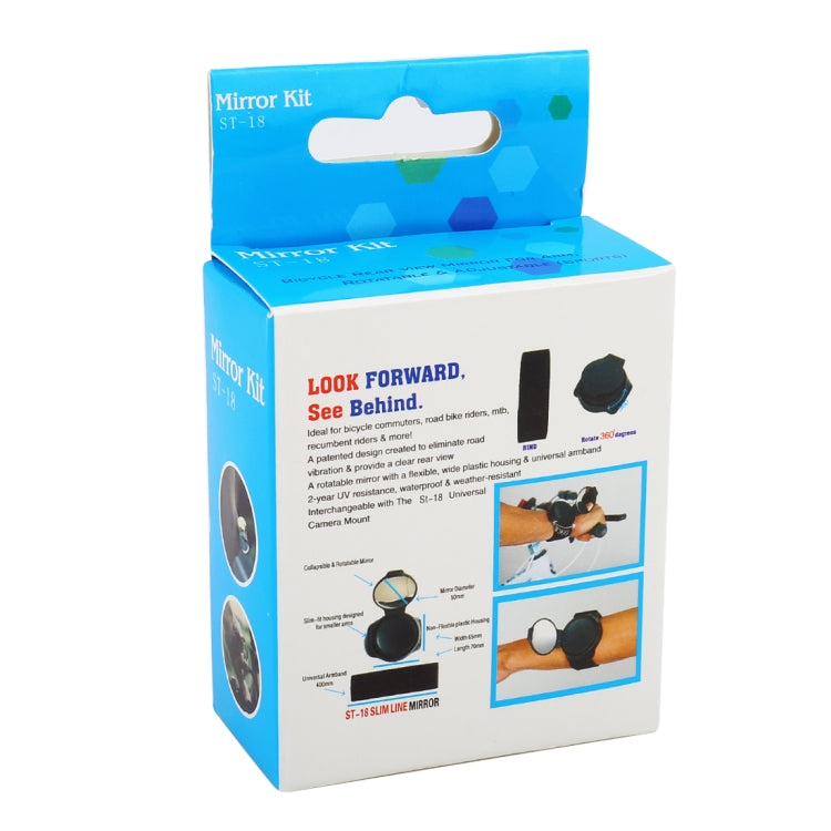 360° Bicycle Back Mirror with Wrist Strap for Safe Riding