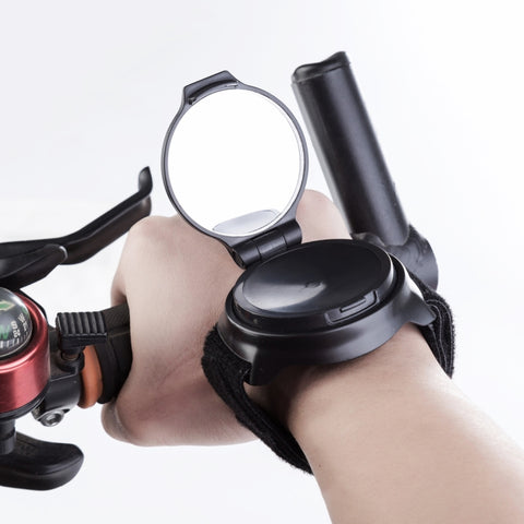 Specchietto retrovisore con cinturino da polso per bracciolo specchietto retrovisore da 360 gradi per bicicletta, cinturino da polso specchietto retrovisore