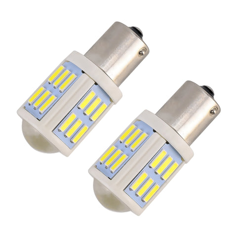 2 PZ 1156 / BA15S 4.5W DC 12V 6000K 290LM Car Auto Ceramica Indicatori di direzione / Luce di retromarcia 27 LED Lampade SMD-7020, con obiettivo per proiettore, 1156 / BA15S - Novalix Store