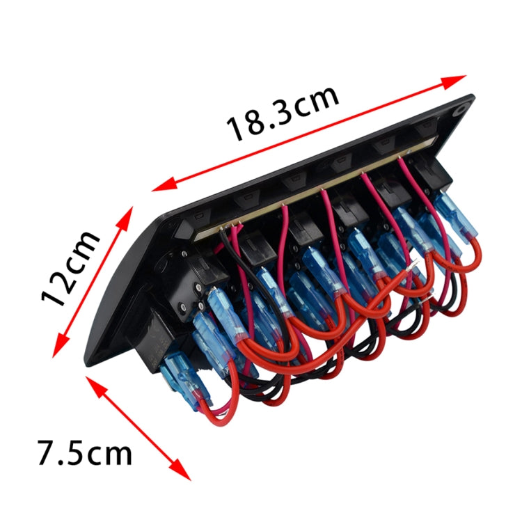 6 Way Switch Panel with Light for Car, RV, Marine, Boat