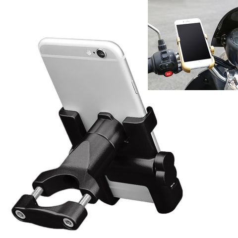 Staffa per telefono in lega di alluminio per manubrio moto, adatta per dispositivi da 60-100 mm, Handlebar Bracket for 60-100mm
