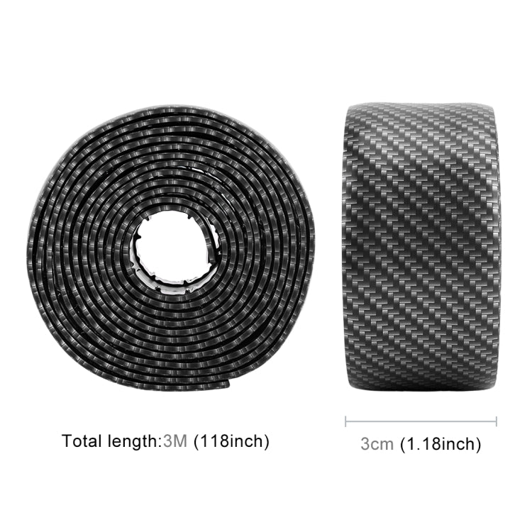 Universal Car Door Threshold Strip - Stylish Black Decor 3M