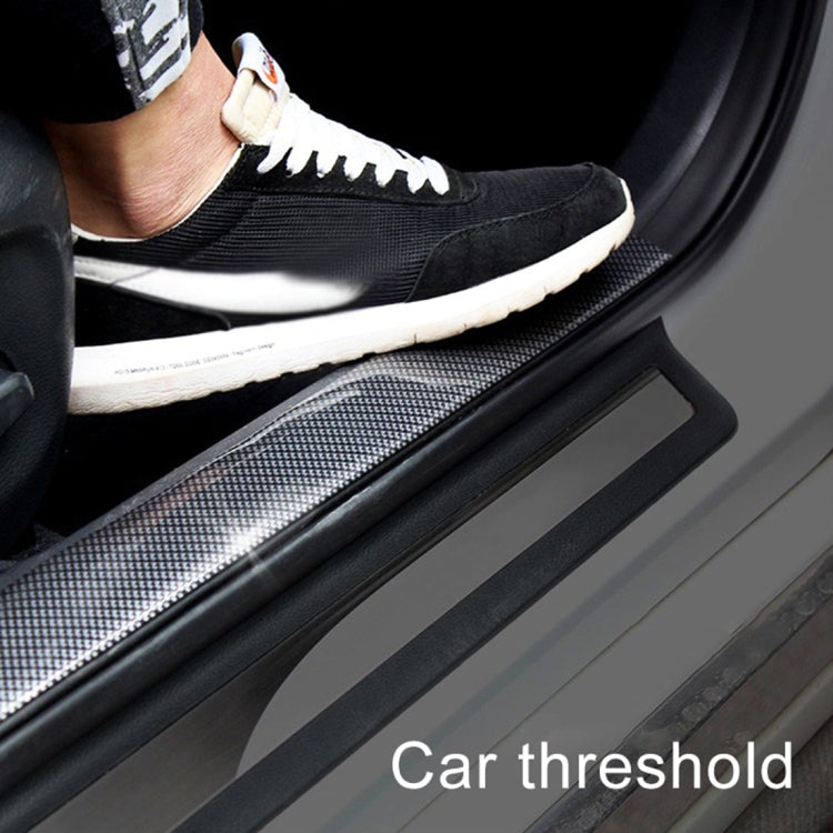 Universal Car Door Threshold Strip - Stylish Black Decor 3M