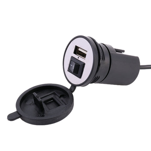 Caricatore universale per telefono USB per moto, ricarica rapida, consegna colore casuale, 2.1V  With  Switch