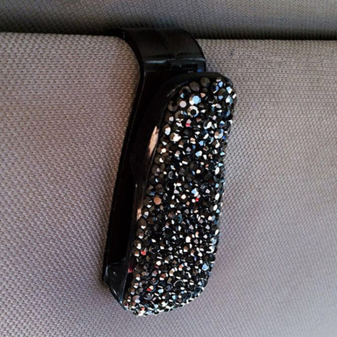 Porta banconote per occhiali con montatura in diamante di colore misto per auto