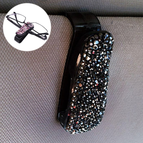 Porta banconote per occhiali con montatura in diamante di colore misto per auto
