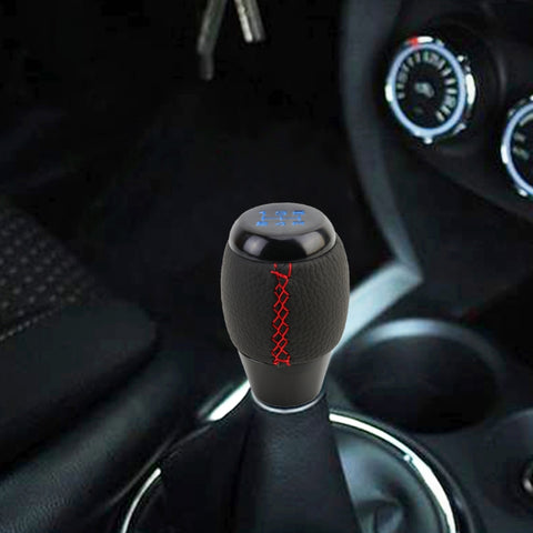 Pommeau de changement de vitesse en métal en peau pour voiture universelle Pommeau de changement de vitesse pour transmission automatique pour modification automatique, pommeau de levier de vitesses