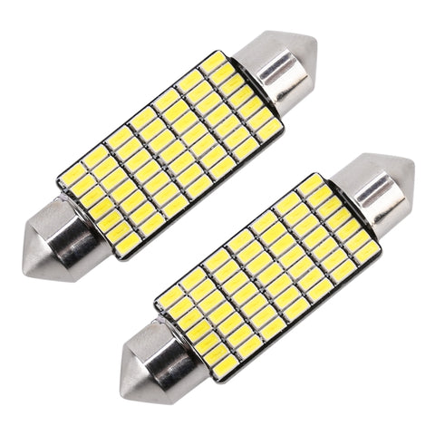 Set di 2 Lampadine LED SMD-3014 41mm DC12V 1.2W 6000K 80LM per Luce