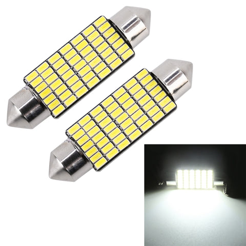 Set di 2 Lampadine LED SMD-3014 41mm DC12V 1.2W 6000K 80LM per Luce