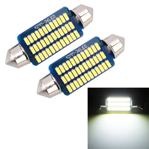 2 PZ 41mm DC12V / 1,5W / 6000K / 100LM 36LED SMD-3014 Luce targa auto / Luce cupola, con decodificatore, 1.5W 41mm - Novalix Store