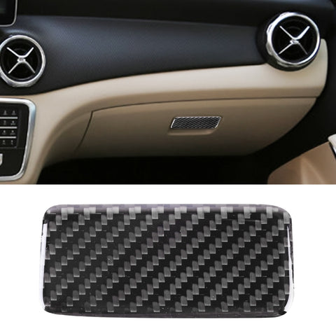 Adhésif décoratif pour panneau de portage de commande centrale en fibre de carbone pour voiture pour Mercedes-Benz GLA, panneau de boîte de rangement de commande centrale