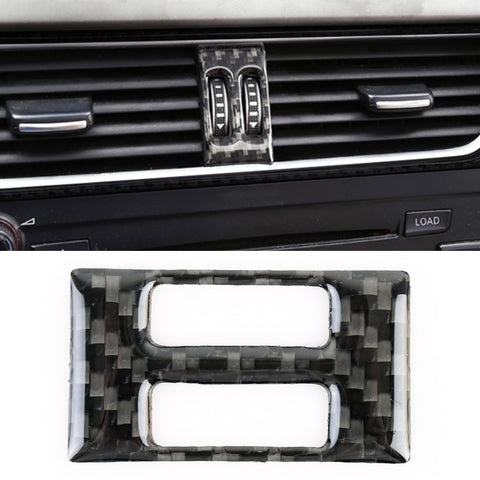 Adhésif décoratif pour interrupteur d'air conditionné en fibre de carbone pour voiture pour Audi A4L / A5 / Q5, interrupteur de climatisation