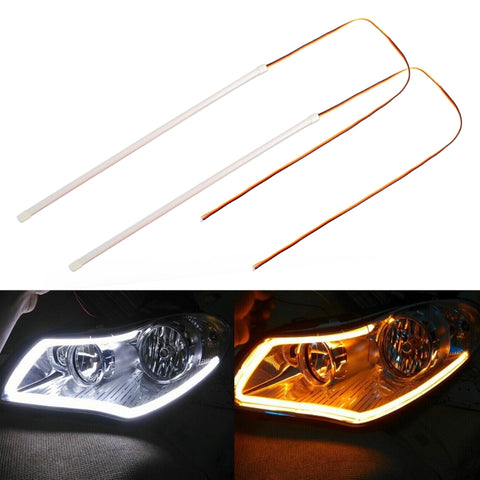 Luci di Direzione Ultrasottili a Doppio Colore 60 cm DC12V 5W per Auto