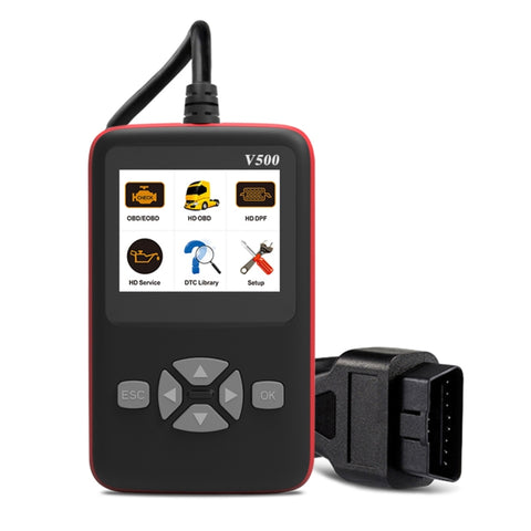 Outil pour scanner de codes de diagnostic professionnel OBDII pour fiche de lecture HD V500 Trunk, V500