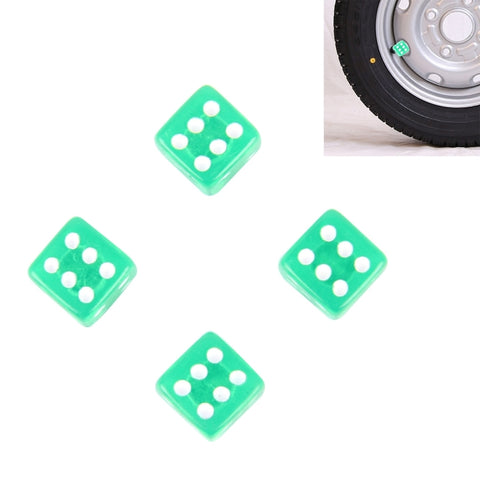 Robinet de la tige de la valve pneumatique universelle en forme de dado placcato en plastique pour 4 pièces, forme de dés 6, forme de dés 6