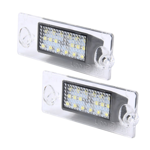 Luce targa da 2 pezzi con 18 lampade SMD-3528 per Audi, 2W 120LM, DC12V (luce bianca), For Audi  with 18 SMD-3528 Lamps