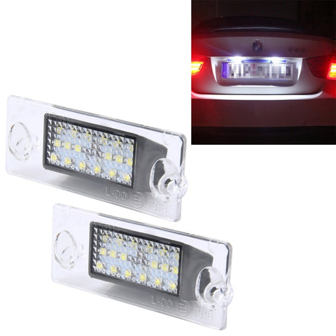 Luce targa da 2 pezzi con 18 lampade SMD-3528 per Audi, 2W 120LM, DC12V (luce bianca), For Audi  with 18 SMD-3528 Lamps