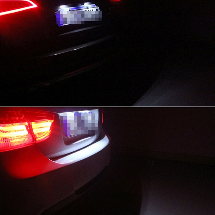 2 PCS License Plate Light with 18  SMD-3528 Lamps for BMW E46 2D M3 1998-2003,2W 120LM,6000K, DC12V (White Light), For BMW E46
