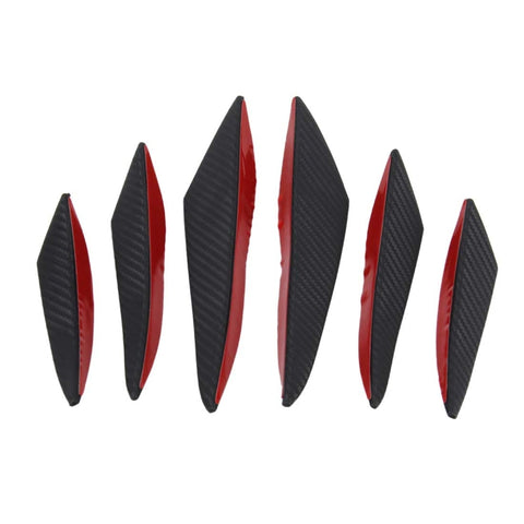 6 pezzi di protezione universale per paraurti anteriore per auto in fibra di carbonio, spoiler per labbra, protezione per divisori per labbra, Bar Strip Guard Sticker - Novalix Store