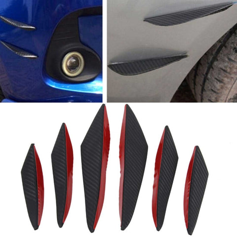 6 pezzi di protezione universale per paraurti anteriore per auto in fibra di carbonio, spoiler per labbra, protezione per divisori per labbra, Bar Strip Guard Sticker - Novalix Store