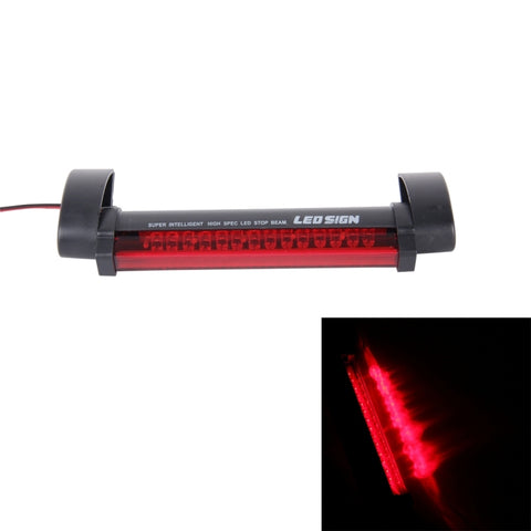 Terza luce freno per auto a luce rossa a 14 LED, lunghezza cavo DC 12V: 80 cm, 14 LEDs