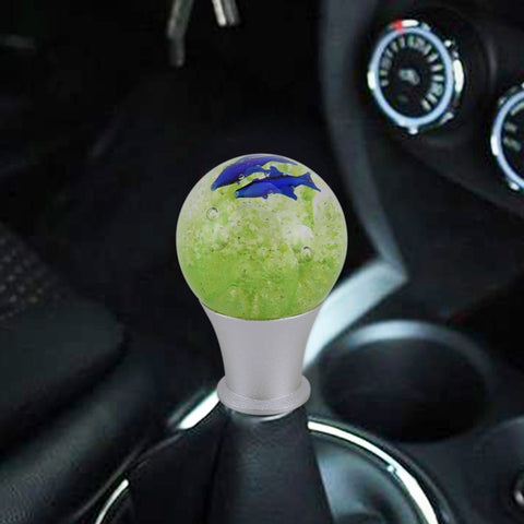 Pomello del cambio per auto universale a forma di sfera di cristallo, pomello del cambio manuale automatico in alluminio, Crystal Ball Shaped Shifter Cover