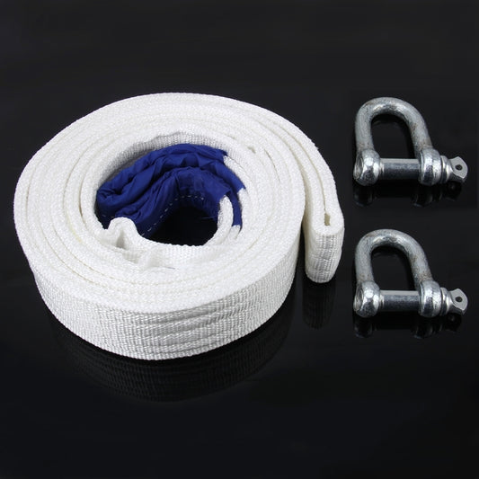 ZONGYUAN ZY-0220 Auto 4m×6cm 8 Ton Traino Cinghie per Corda di Sollevamento da 2 Ton con Due Ganci Cavo ad Alta Resistenza Accessori di Fissaggio per Recupero Pesante per Auto Camion, 4m×6cm With Hooks