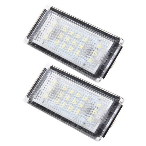 Luce targa 2 pezzi con 18 lampade SMD-3528 per BMW E46 2D M3,2004-2006,2W 120LM,6000K, DC12V (luce bianca), For BMW E46 2D M3