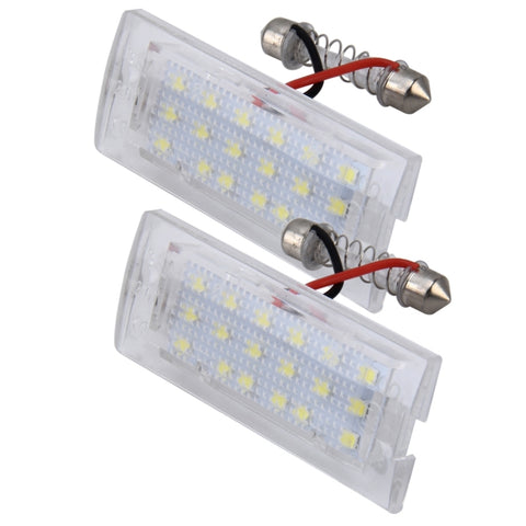 Luce targa da 2 pezzi con 18 lampade SMD-3528 per BMW E53(X5), 2W 120LM, 6000K, DC12V (luce bianca), For BMW E53