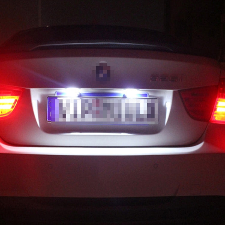 2 PCS License Plate Light with 18  SMD-3528 Lamps for BMW E53(X5),2W 120LM,6000K, DC12V (White Light), For BMW E53